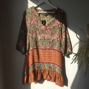 NWT Anthropologie Tolani Silk Paisley Mini Dress